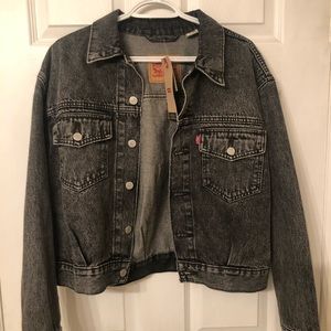 Levi's Black Acid Wash Denim Jacket